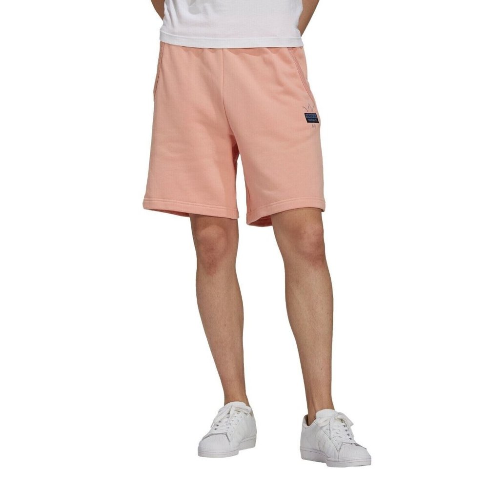 Adidas R.Y.V Abstract Trefoil Shorts Casual Cotton Bottoms Pink Sz 2XL GN3287